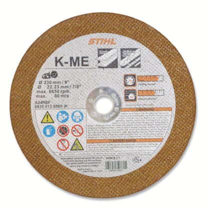 STIHL K-ME ABRASIVE CUTTING WHEEL - STEEL -  230MM / 9"