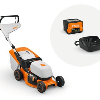 STIHL RMA 243 CORDLESS LAWN MOWER WITH AK 20 BATTERY AND AL 101 CHARGER