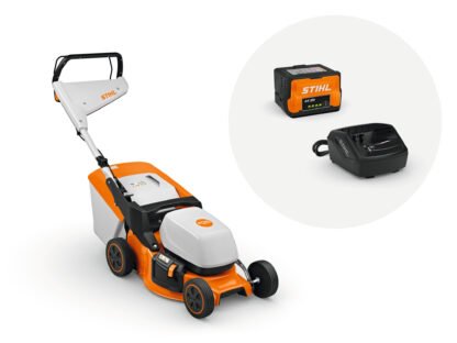 STIHL RMA 243 CORDLESS LAWN MOWER WITH AK 20 BATTERY AND AL 101 CHARGER