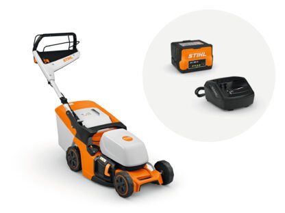 STIHL RMA 443 V CORDLESS LAWN MOWER WITH AK 30 S BATTERY AND AL 101 CHARGER